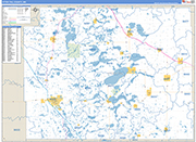 Otter Tail County Wall Map Basic Style